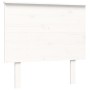 Estructura de cama individual con cabecero madera maciza blanco de , Camas y somieres - Ref: Foro24-3193622, Precio: 101,17 €...