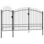 Black steel garden gate 2.45x4 m by vidaXL, garden gates - Ref: Foro24-144366, Price: 441,99 €, Discount: %