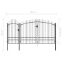 Black steel garden gate 2.45x4 m by vidaXL, garden gates - Ref: Foro24-144366, Price: 441,99 €, Discount: %