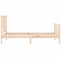 Bed frame with solid wood headboard 100x200 cm by , Beds and slatted bases - Ref: Foro24-3191961, Price: 128,60 €, Discount: %