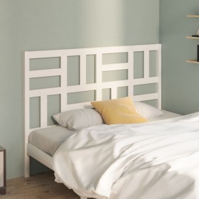 Solid white pine wood bed headboard 141x4x104 cm by , Headboards and footboards - Ref: Foro24-818186, Price: 61,88 €, Discoun...