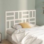 Solid white pine wood bed headboard 141x4x104 cm by , Headboards and footboards - Ref: Foro24-818186, Price: 63,99 €, Discoun...