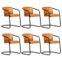 Sillas de comedor 6 unidades cuero auténtico marrón tostado de , Sillas de comedor - Ref: Foro24-3051381, Precio: 851,59 €, D...