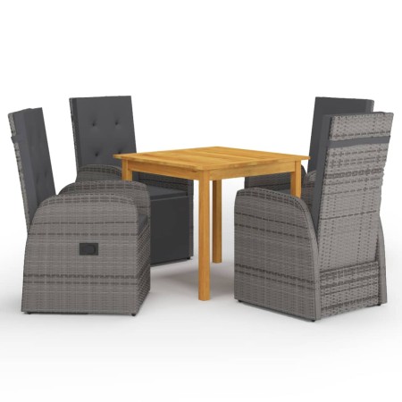 Juego de comedor para jardín 5 piezas gris de , Conjuntos de jardín - Ref: Foro24-3067720, Precio: 895,99 €, Descuento: %