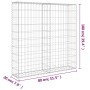 Gabion wall with galvanized steel covers 80x20x100 cm by vidaXL, fence panels - Ref: Foro24-143577, Price: 54,87 €, Discount: %