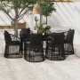 7-piece garden dining set with black cushions by , Garden sets - Ref: Foro24-3099188, Price: 1,00 €, Discount: %