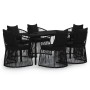 7-piece garden dining set with black cushions by , Garden sets - Ref: Foro24-3099188, Price: 1,00 €, Discount: %