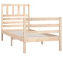 Small solid wood single bed frame 75x190 cm by , Beds and slatted bases - Ref: Foro24-3101048, Price: 102,21 €, Discount: %