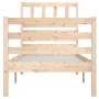 Small solid wood single bed frame 75x190 cm by , Beds and slatted bases - Ref: Foro24-3101048, Price: 102,21 €, Discount: %