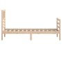 Small solid wood single bed frame 75x190 cm by , Beds and slatted bases - Ref: Foro24-3101048, Price: 102,21 €, Discount: %