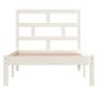 Estructura de cama individual de madera maciza blanco 90x190 cm de , Camas y somieres - Ref: Foro24-3101184, Precio: 91,99 €,...