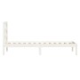 Estructura de cama individual de madera maciza blanco 90x190 cm de , Camas y somieres - Ref: Foro24-3101184, Precio: 91,99 €,...