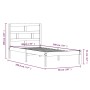 Estructura de cama individual de madera maciza blanco 90x190 cm de , Camas y somieres - Ref: Foro24-3101184, Precio: 91,99 €,...