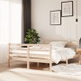 Solid pine wood bed frame 140x190 cm by , Beds and slatted bases - Ref: Foro24-3101263, Price: 125,48 €, Discount: %