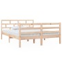 Solid pine wood bed frame 140x190 cm by , Beds and slatted bases - Ref: Foro24-3101263, Price: 125,48 €, Discount: %