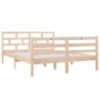 Estructura de cama de madera maciza de pino 140x190 cm de , Camas y somieres - Ref: Foro24-3101263, Precio: 124,99 €, Descuen...