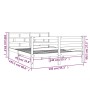 Solid pine wood bed frame 140x190 cm by , Beds and slatted bases - Ref: Foro24-3101263, Price: 125,48 €, Discount: %