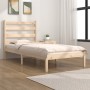 Solid pine wood bed frame 90x190 cm by , Beds and slatted bases - Ref: Foro24-3103613, Price: 79,40 €, Discount: %