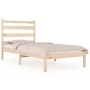 Estructura de cama madera maciza de pino 90x190 cm de , Camas y somieres - Ref: Foro24-3103613, Precio: 81,08 €, Descuento: %