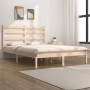 Solid pine wood bed frame 160x200 cm by , Beds and slatted bases - Ref: Foro24-3103658, Price: 122,92 €, Discount: %