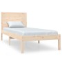 Estructura de cama madera maciza 75x190 cm de , Camas y somieres - Ref: Foro24-3104113, Precio: 105,16 €, Descuento: %