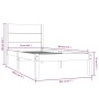 Bettgestell aus Massivholz 75x190 cm von , Betten und Lattenroste - Ref: Foro24-3104113, Preis: 105,16 €, Rabatt: %