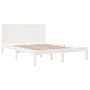 Estructura de cama doble pequeña madera maciza blanca 120x190cm de , Camas y somieres - Ref: Foro24-3104124, Precio: 147,26 €...