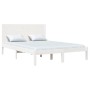 Estructura de cama de madera maciza de pino blanco 160x200 cm de , Camas y somieres - Ref: Foro24-3104164, Precio: 171,94 €, ...