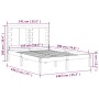 Estructura de cama de matrimonio madera maciza 135x190 cm de , Camas y somieres - Ref: Foro24-3104193, Precio: 126,64 €, Desc...