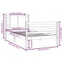 Estructura de cama madera maciza de pino 90x190 cm de , Camas y somieres - Ref: Foro24-3104248, Precio: 99,14 €, Descuento: %