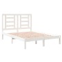 Estructura de cama doble pequeña madera maciza blanca 120x190cm de , Camas y somieres - Ref: Foro24-3104319, Precio: 125,02 €...