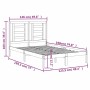 Estructura de cama doble pequeña madera maciza blanca 120x190cm de , Camas y somieres - Ref: Foro24-3104319, Precio: 125,02 €...