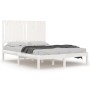 Estructura de cama doble pequeña madera maciza blanca 120x190cm de , Camas y somieres - Ref: Foro24-3104384, Precio: 127,16 €...