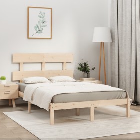 Solid wood bed frame 180x200 cm by , Beds and slatted bases - Ref: Foro24-3104688, Price: 130,64 €, Discount: %