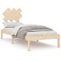 Estructura de cama individual pequeña madera maciza 75x190 cm de , Camas y somieres - Ref: Foro24-3104828, Precio: 70,99 €, D...