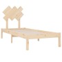 Estructura de cama individual pequeña madera maciza 75x190 cm de , Camas y somieres - Ref: Foro24-3104828, Precio: 70,99 €, D...