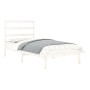 Estructura de cama madera maciza individual blanco 75x190 cm de , Camas y somieres - Ref: Foro24-3104894, Precio: 80,99 €, De...