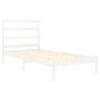 Estructura de cama madera maciza individual blanco 75x190 cm de , Camas y somieres - Ref: Foro24-3104894, Precio: 80,99 €, De...