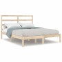 Solid pine wood bed frame 140x190 cm by , Beds and slatted bases - Ref: Foro24-3104913, Price: 105,99 €, Discount: %