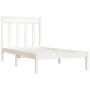 White solid wood single bed frame 75x190 cm by , Beds and slatted bases - Ref: Foro24-3105211, Price: 84,23 €, Discount: %