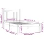 Estructura de cama individual madera maciza blanco 75x190 cm de , Camas y somieres - Ref: Foro24-3105211, Precio: 84,23 €, De...