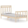 Estructura de cama madera maciza 75x190 cm de , Camas y somieres - Ref: Foro24-3105340, Precio: 87,56 €, Descuento: %