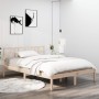 Estructura de cama de matrimonio madera maciza 135x190 cm de , Camas y somieres - Ref: Foro24-3105380, Precio: 119,78 €, Desc...