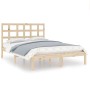 Solid pine wood bed frame 140x190 cm by , Beds and slatted bases - Ref: Foro24-3105450, Price: 108,83 €, Discount: %