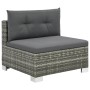 Set de muebles de jardín 10 pzas y cojines ratán sintético gris de vidaXL, Conjuntos de jardín - Ref: Foro24-44426, Precio: 1...