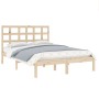 Solid pine wood bed frame 140x190 cm by , Beds and slatted bases - Ref: Foro24-3105450, Price: 108,83 €, Discount: %