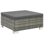 Set de muebles de jardín 10 pzas y cojines ratán sintético gris de vidaXL, Conjuntos de jardín - Ref: Foro24-44426, Precio: 1...