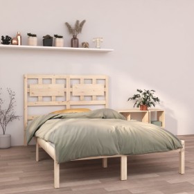 Solid pine wood bed frame 140x190 cm by , Beds and slatted bases - Ref: Foro24-3105645, Price: 114,99 €, Discount: %