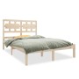 Solid pine wood bed frame 140x190 cm by , Beds and slatted bases - Ref: Foro24-3105645, Price: 113,17 €, Discount: %