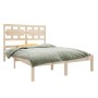 Solid pine wood bed frame 140x190 cm by , Beds and slatted bases - Ref: Foro24-3105645, Price: 113,17 €, Discount: %